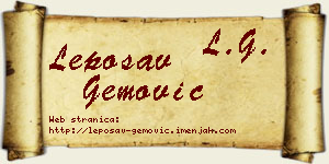 Leposav Gemović vizit kartica